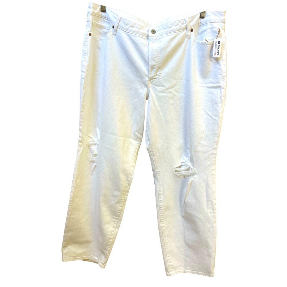 Old Navy OG straight high-rise secret smooth pocket size 22 white denim jeans